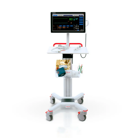 Schiller Diagnostic Station DS20, version Masimo, 3-leads and 12-leads ECG, Nibp, Temperature (With Cart)