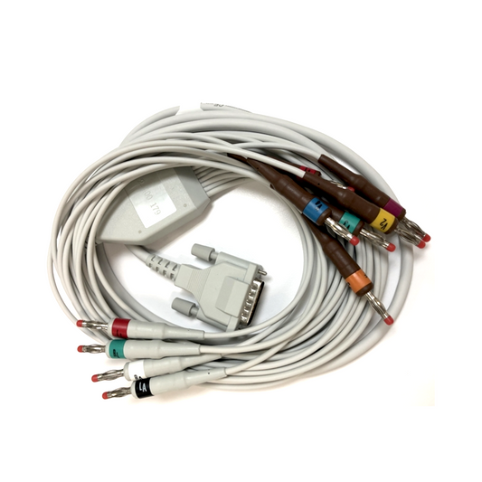 10-wire patient cable AHA 2m, banana plug type