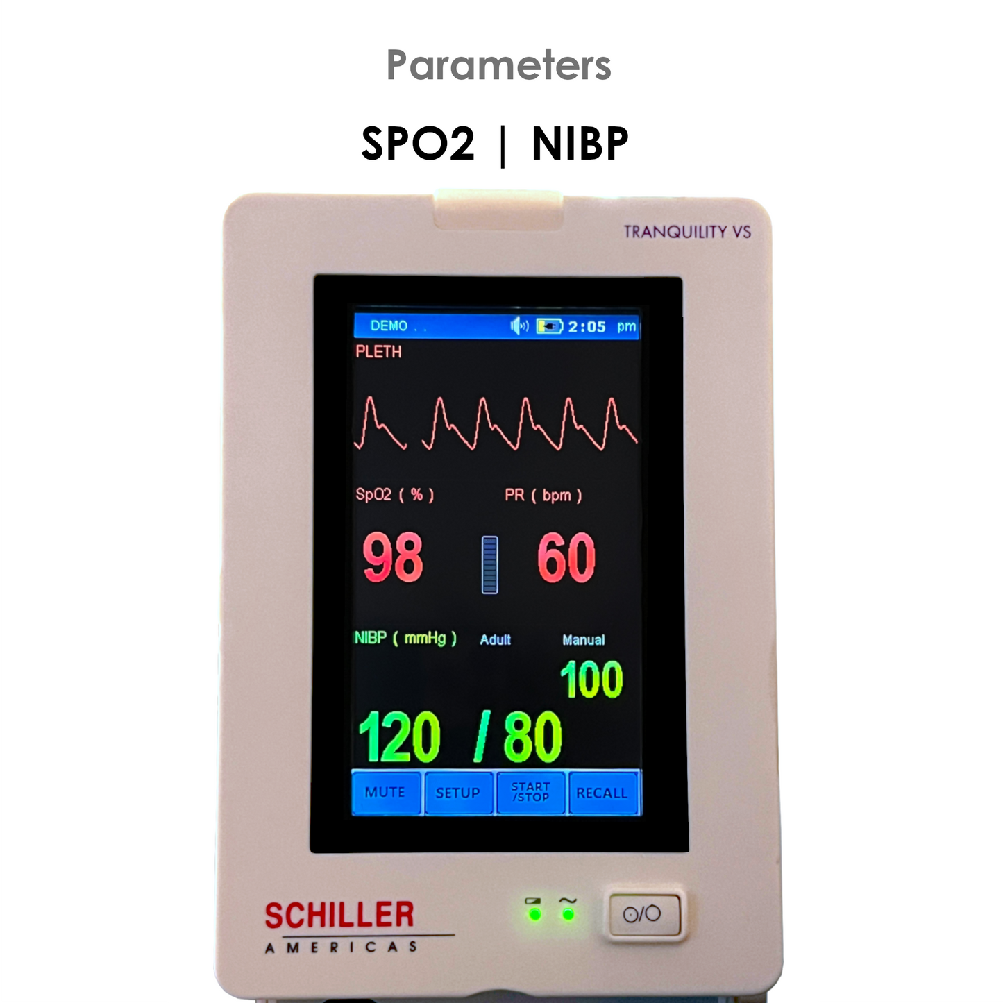 Schiller Tranquility VS SPO2 and NIBP Vital Signs Monitor