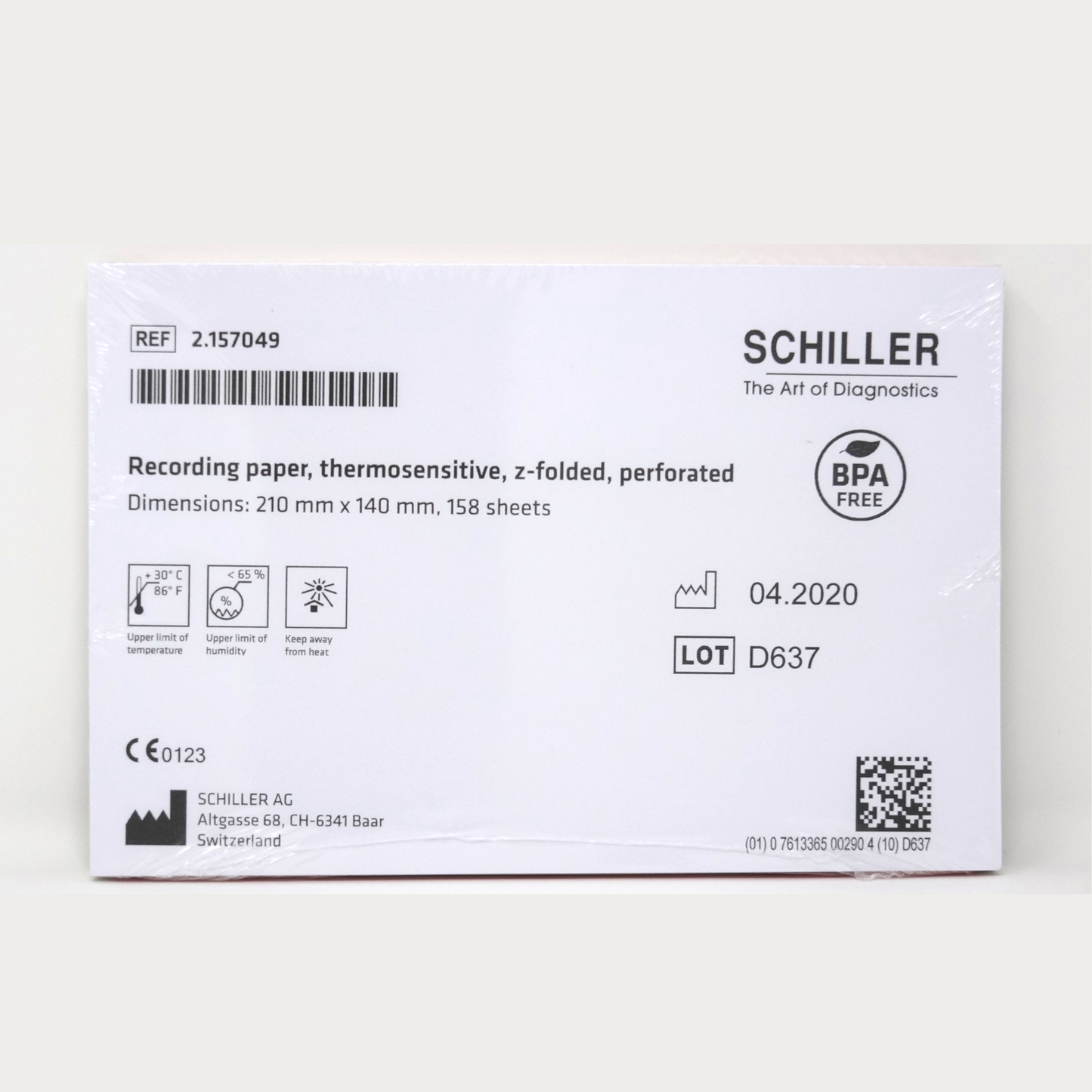 Paper for SCHILLER models SP-10 and AT-10 EKG