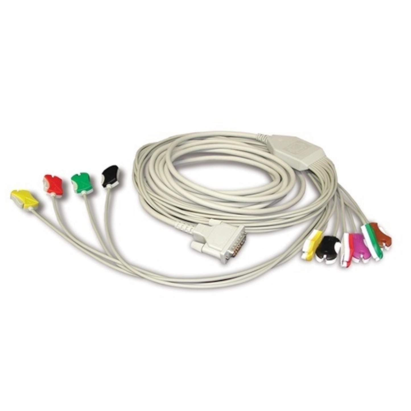 10-wire patient cable, clip type, 3.5m, AHA