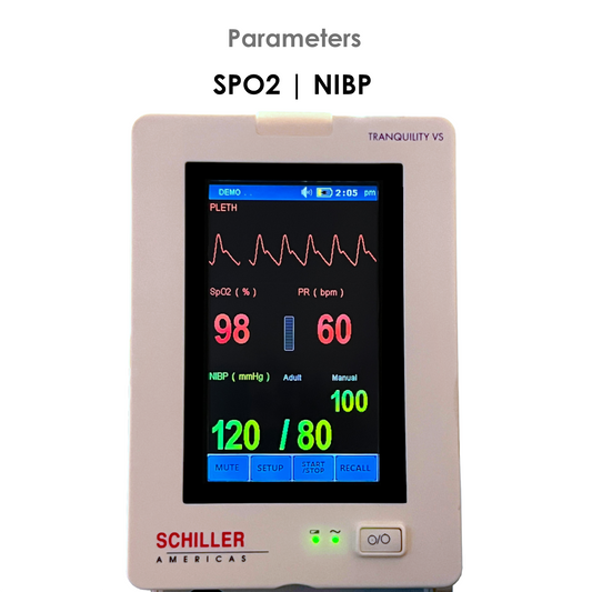 Schiller Tranquility VS SPO2 and NIBP Vital Signs Monitor
