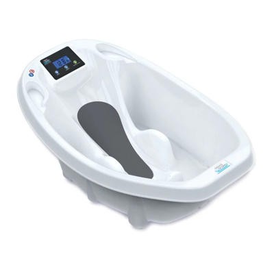 Tina de baño, báscula y termómetro digital 3 en 1 Aquascale en blanco -  Medprozone US